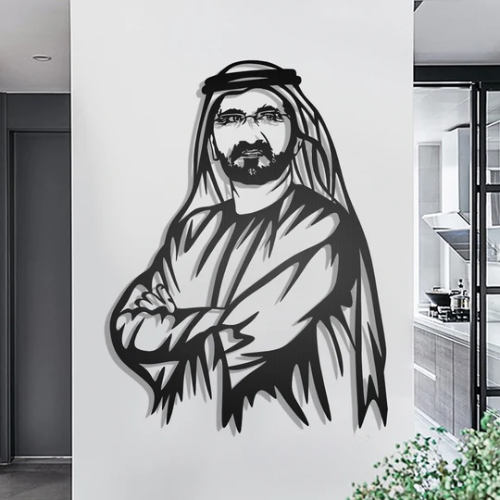 ArcDew Sheikh Mohammed bin Rashid Al Maktoum Acrylic Portrait - arcdew.com
