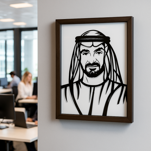 ArcDew Sheikh Muhammad Bin Zayed Acrylic Wall Art - arcdew.com