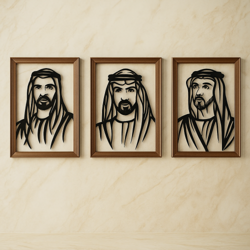 ArcDew Sheikh Muhammad, Sheikh Khalid and Sheikh Mansour Acrylic Wall Art - arcdew.com