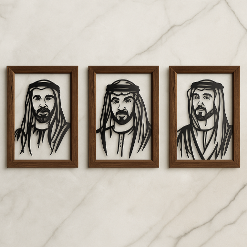 ArcDew Sheikh Muhammad, Sheikh Khalid and Sheikh Mansour Acrylic Wall Art - arcdew.com