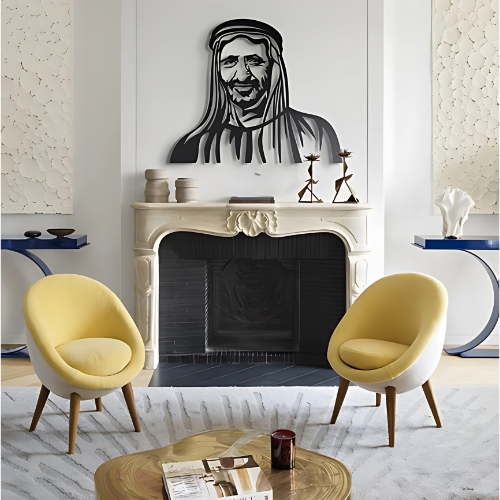 ArcDew Sheikh Rashid bin Saeed Acrylic Portrait - arcdew.com