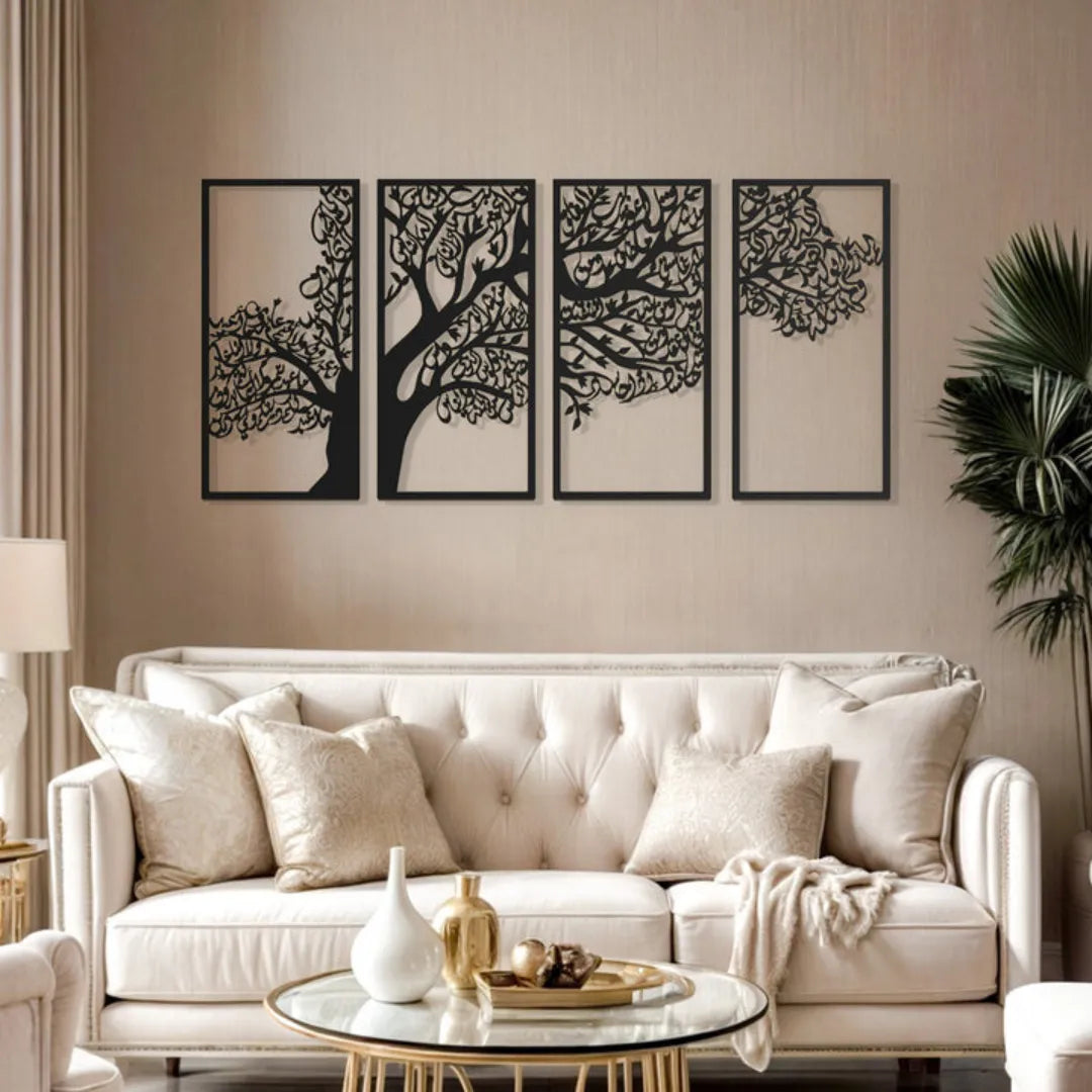 4 Quls Acrylic Wall Art Black 2