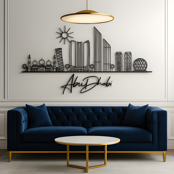 ArcDew Abu Dhabi Skyline Panoramic Acrylic Art..