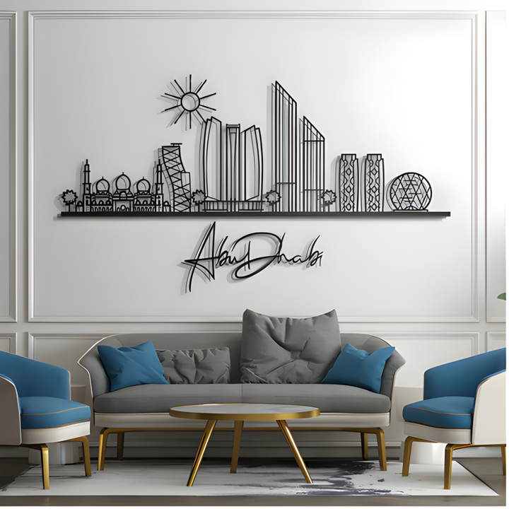 Arcdew - Abu Dhabi Skyline Panoramic Acrylic Art | Acrylic
