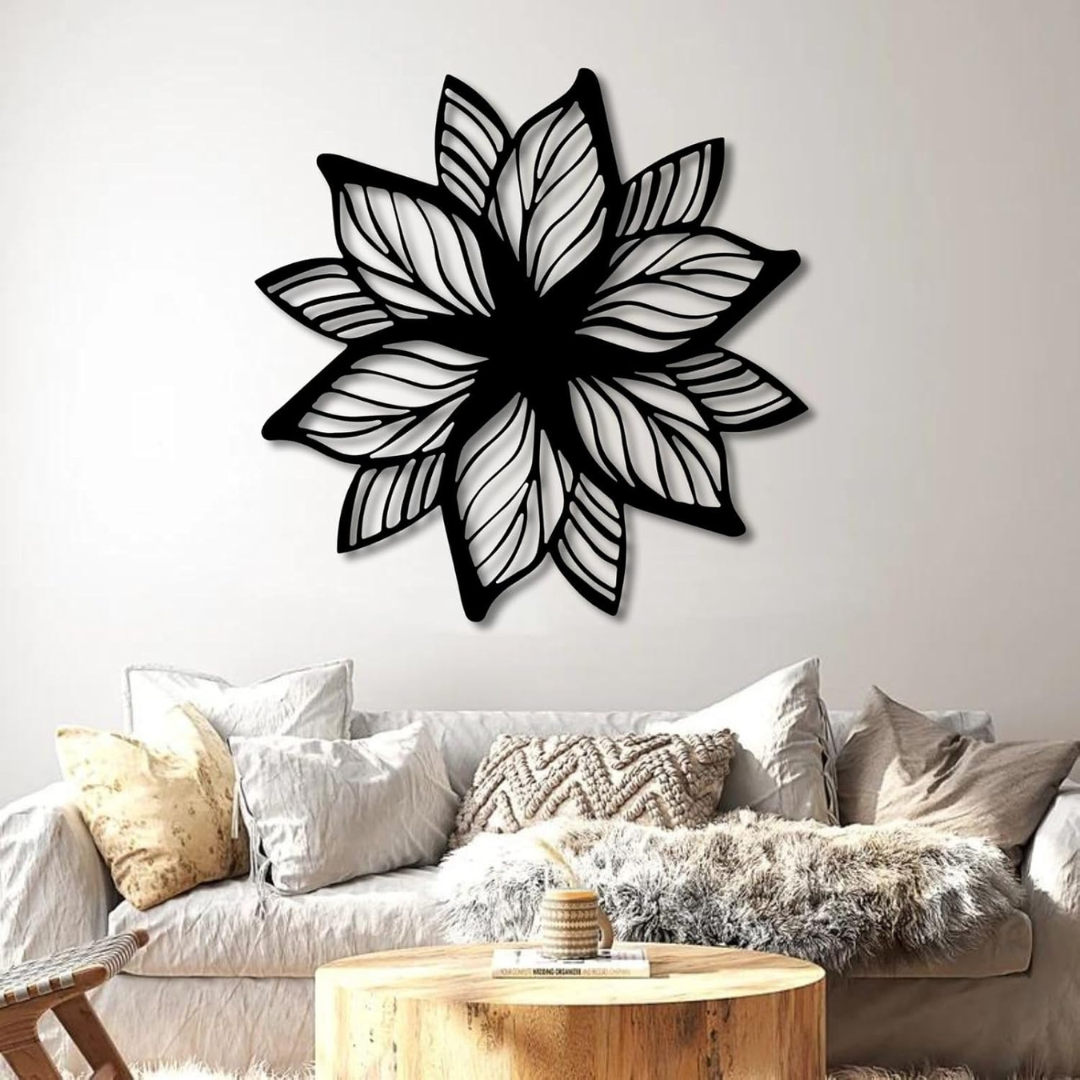 ArcDew Acrylic Flower Wall Decoration | Elegant 3D Floral Home Décor UAE