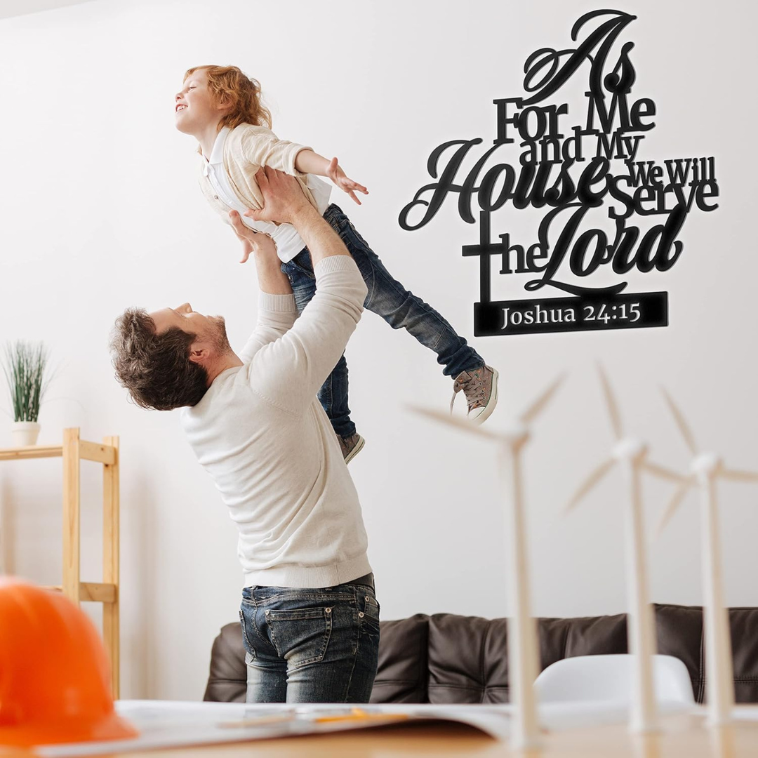 ArcDew – As For Me and My House Bible Verse Acrylic Wall Décor | Christian Home UAE.