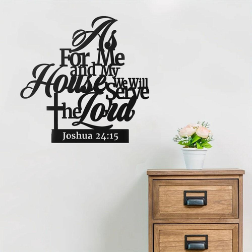 As For Me and My House Bible Verse Acrylic Wall Décor | Christian Home UAE