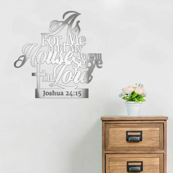 Arcdew - As For Me and My House Bible Verse Acrylic Wall Décor | Christian Home UAE | Acrylic - Translation missing: en.products.product.alternate_image