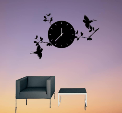 ArcDew Birds on Branches DIY 3D Wall Clock (Medium) | Nature-Inspired Modern Home Décor UAE