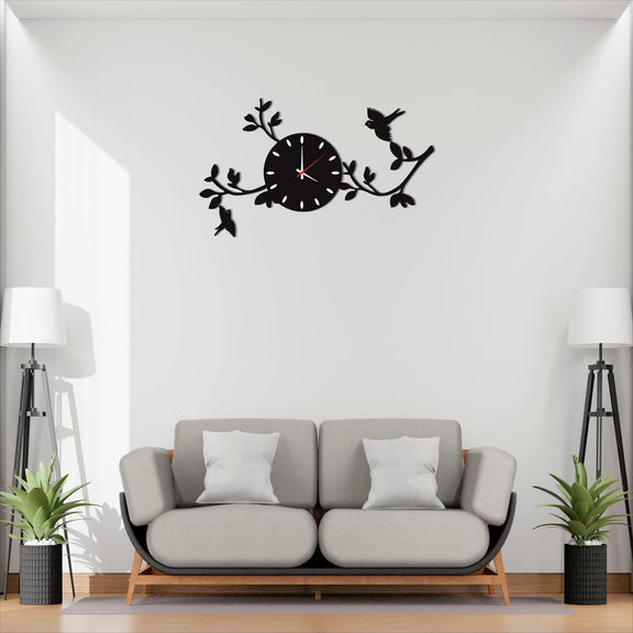 ArcDew Birds on Branches DIY 3D Wall Clock | Nature-Inspired Modern Home