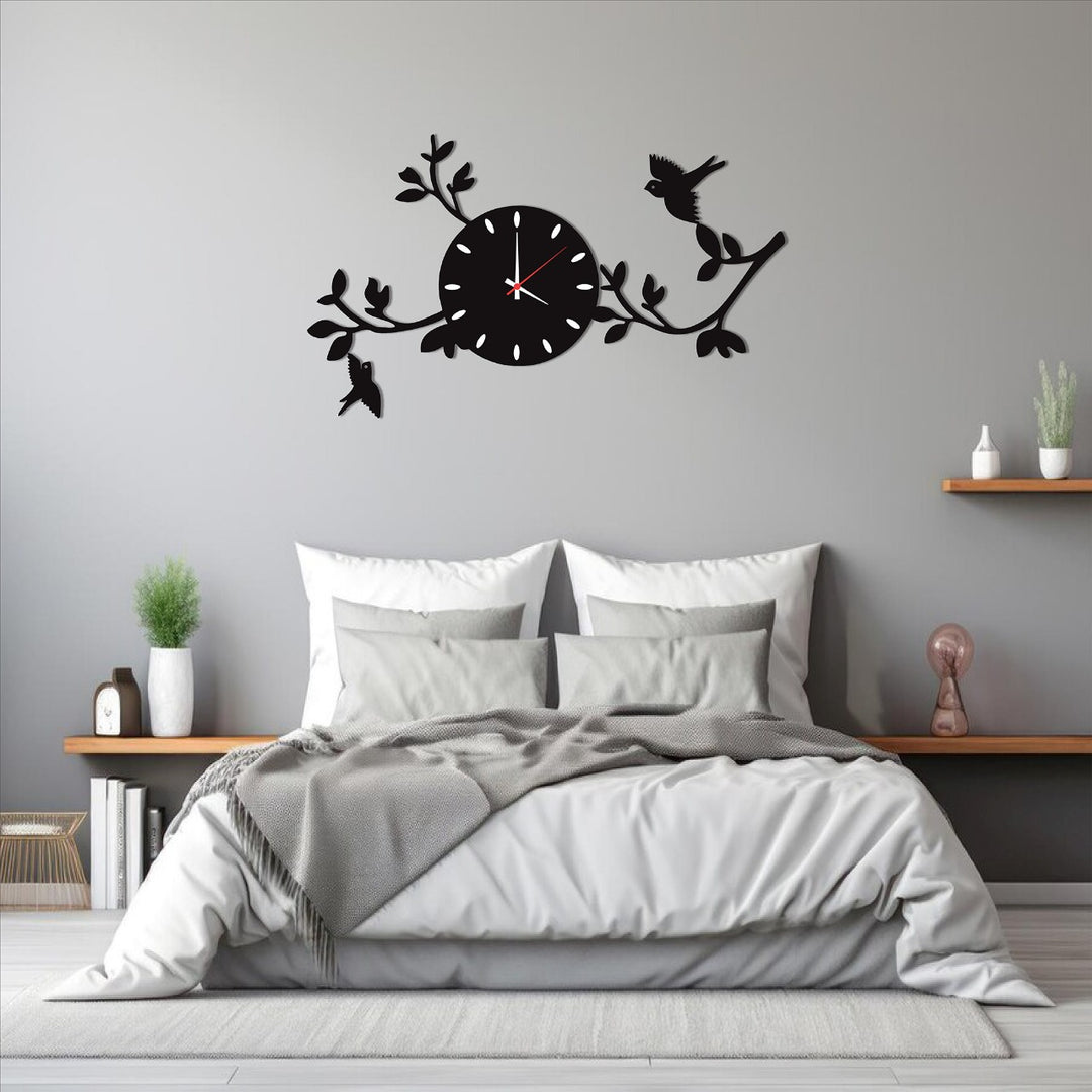 ArcDew Birds on Branches DIY 3D Wall Clock | Nature-Inspired Modern Home Décor