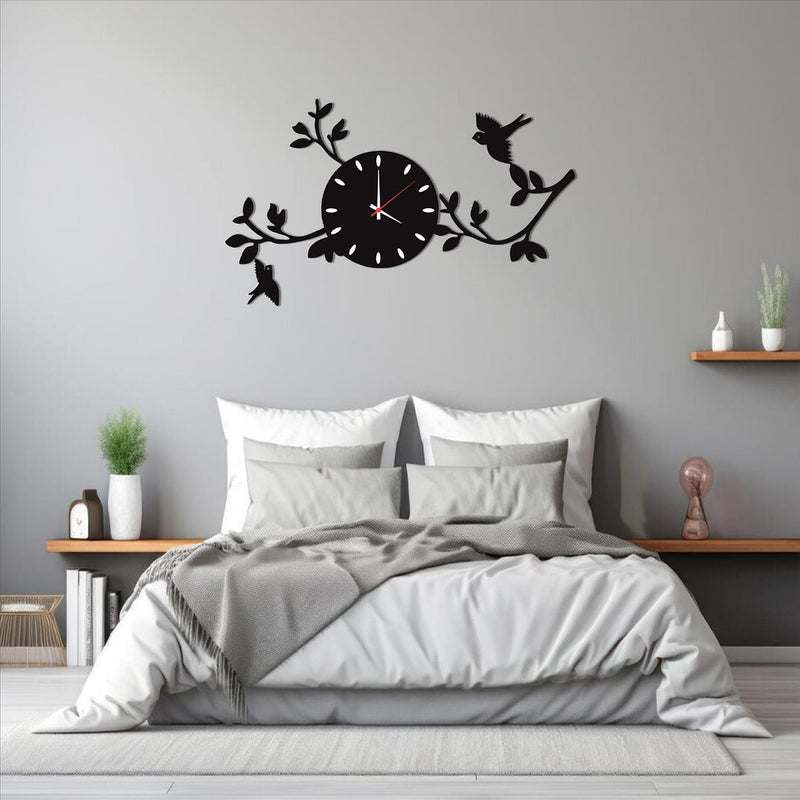 ArcDew Birds on Branches DIY 3D Wall Clock | Nature-Inspired Modern Home Décor