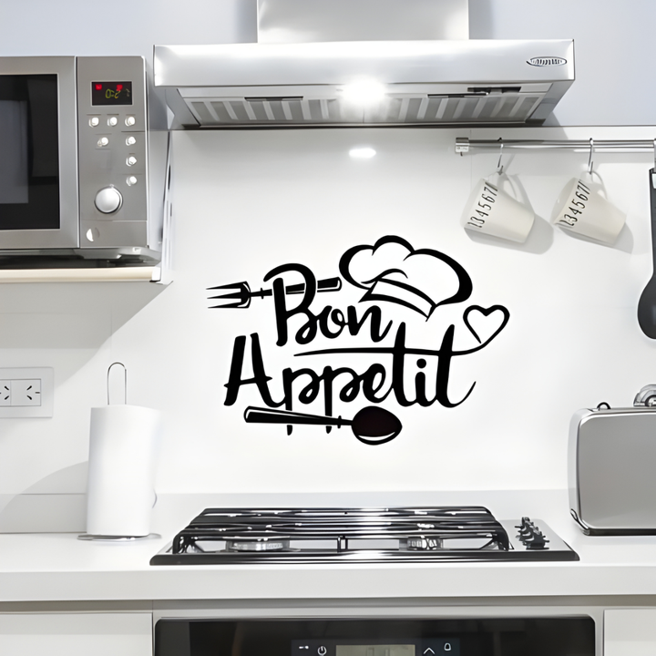 Arcdew - Chef's Cap Fork Spoon Acrylic Wall Decal - Beautiful Kitchen Decor for UAE Homes & Restaurants | Acrylic