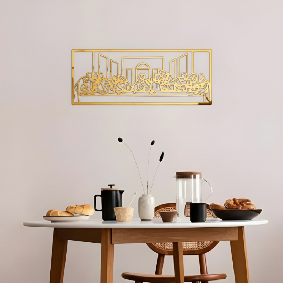 ArcDew – Christian Religious Abstract Acrylic Wall Sculpture | Christmas Gifts UAE gold