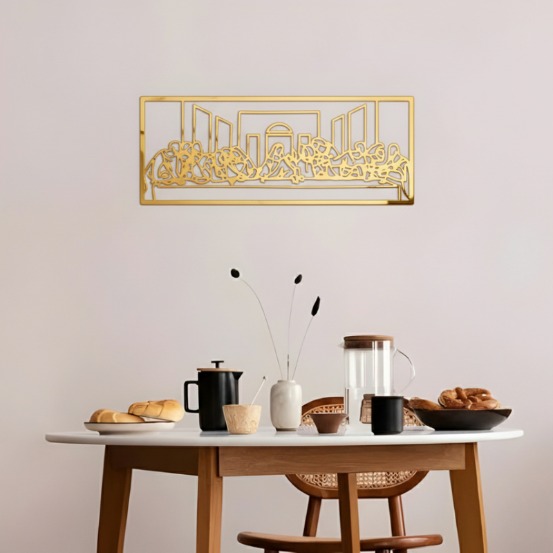 ArcDew – Christian Religious Abstract Acrylic Wall Sculpture | Christmas Gifts UAE gold