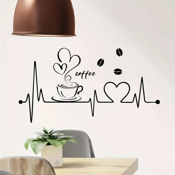 ArcDew Coffee Heartbeat Wall Art – Acrylic Café & Kitchen Décor UAE.