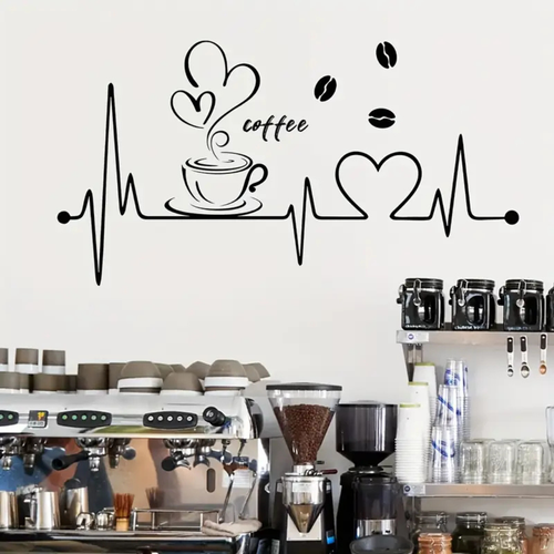 Coffee Heartbeat Wall Art – Acrylic Café & Kitchen Décor UAE