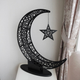 ArcDew Crescent Moon & Star Wall Art | Elegant Islamic Home Decor for Ramadan & Eid Gifts.