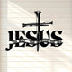 Cross with Jesus Acrylic Wall Décor Black 1
