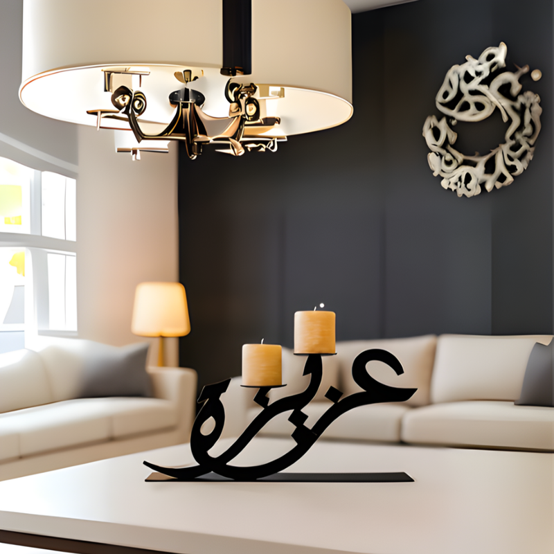 ArcDew Custom Name Acrylic Candle Stand - Personalized UAE Gift for Weddings, Birthdays & Elegant Home