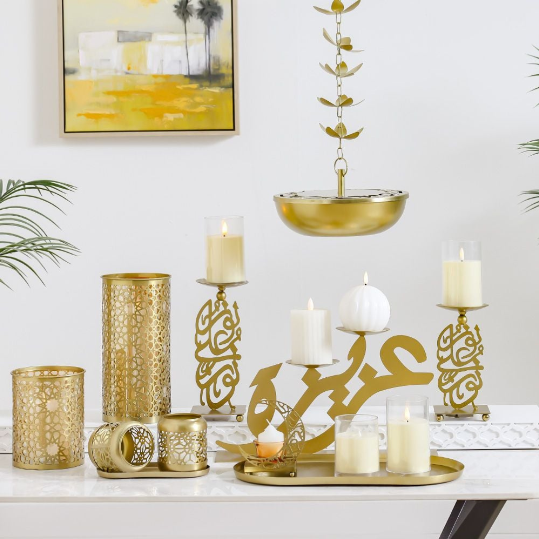 ArcDew Custom Name Acrylic Candle Stand - Personalized UAE Gift for Weddings, Birthdays & Elegant Home Decor..