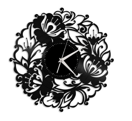 ArcDew Cut Flowers Large Acrylic Wall Clock | Elegant Floral 3D Home Décor Timepiece UAE