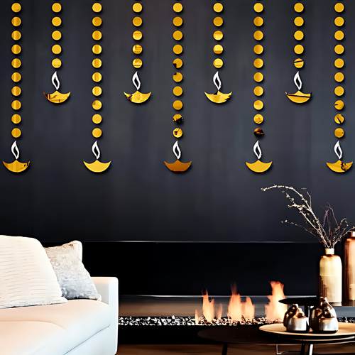 Diyas Acrylic Hanging Wall Decor - Festive Diwali