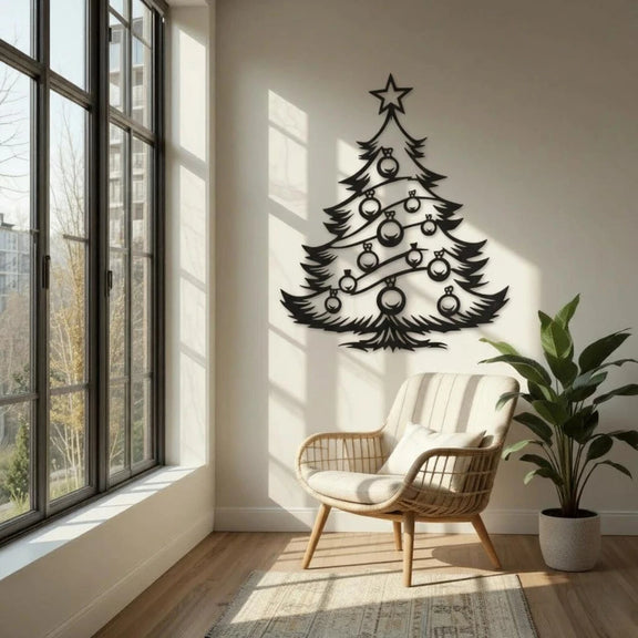 ArcDew_Elegant_Christmas_Tree_Acrylic_Wall_Art_Modern_Festive_Decor