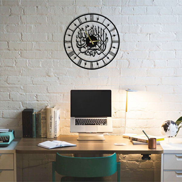 First Kalima Acrylic Wall Clock | Islamic Calligraphy Timepiece