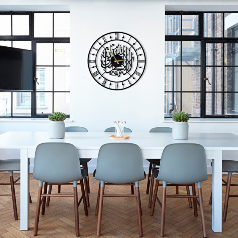 ArcDew First Kalima Acrylic Wall Clock | Islamic Calligraphy Timepiece & Wall Décor for Homes & Offices