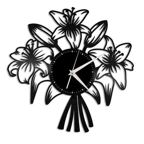 ArcDew Floral Bouquet Acrylic Wall Clock | Elegant Flower-Inspired Wall Décor for Modern Homes & Offices in UAE