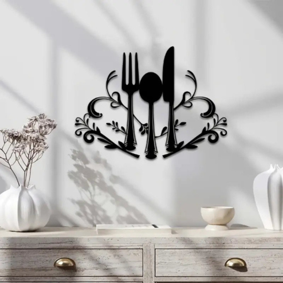 ArcDew – Fork & Spoon Acrylic Wall Art | Kitchen & Dining Decor UAE..