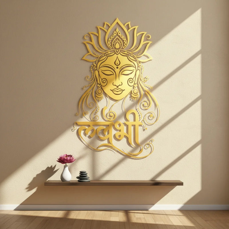 Goddess Lakshmi Portrait Gold 1