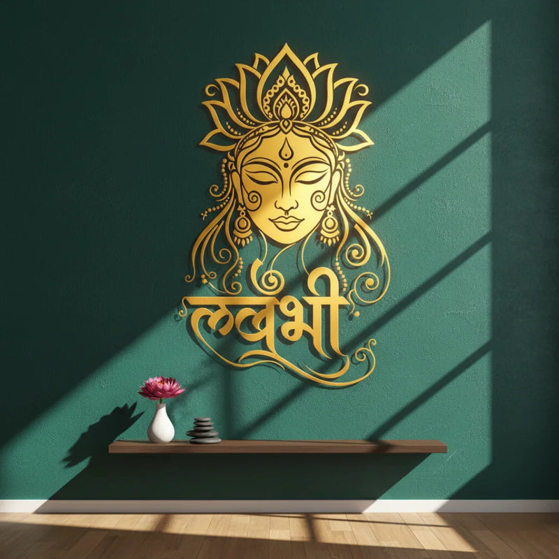 Goddess Lakshmi Portrait Gold