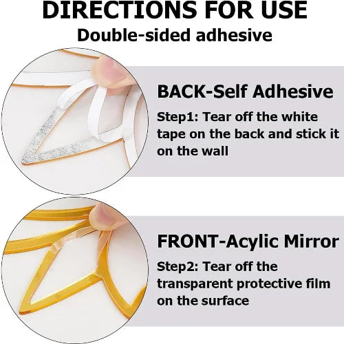 Gold Acrylic Lotus Mirror 3