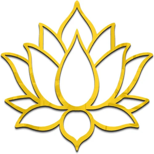 Gold Acrylic Lotus Mirror 1