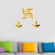 Swastika and Diya Acrylic Wall Art