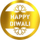 Happy Diwali Gold Acrylic Gift Tags
