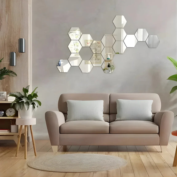 Hexagon Acrylic Mirror Silver