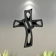 Hollowed-Out Retro Jesus Cross Black