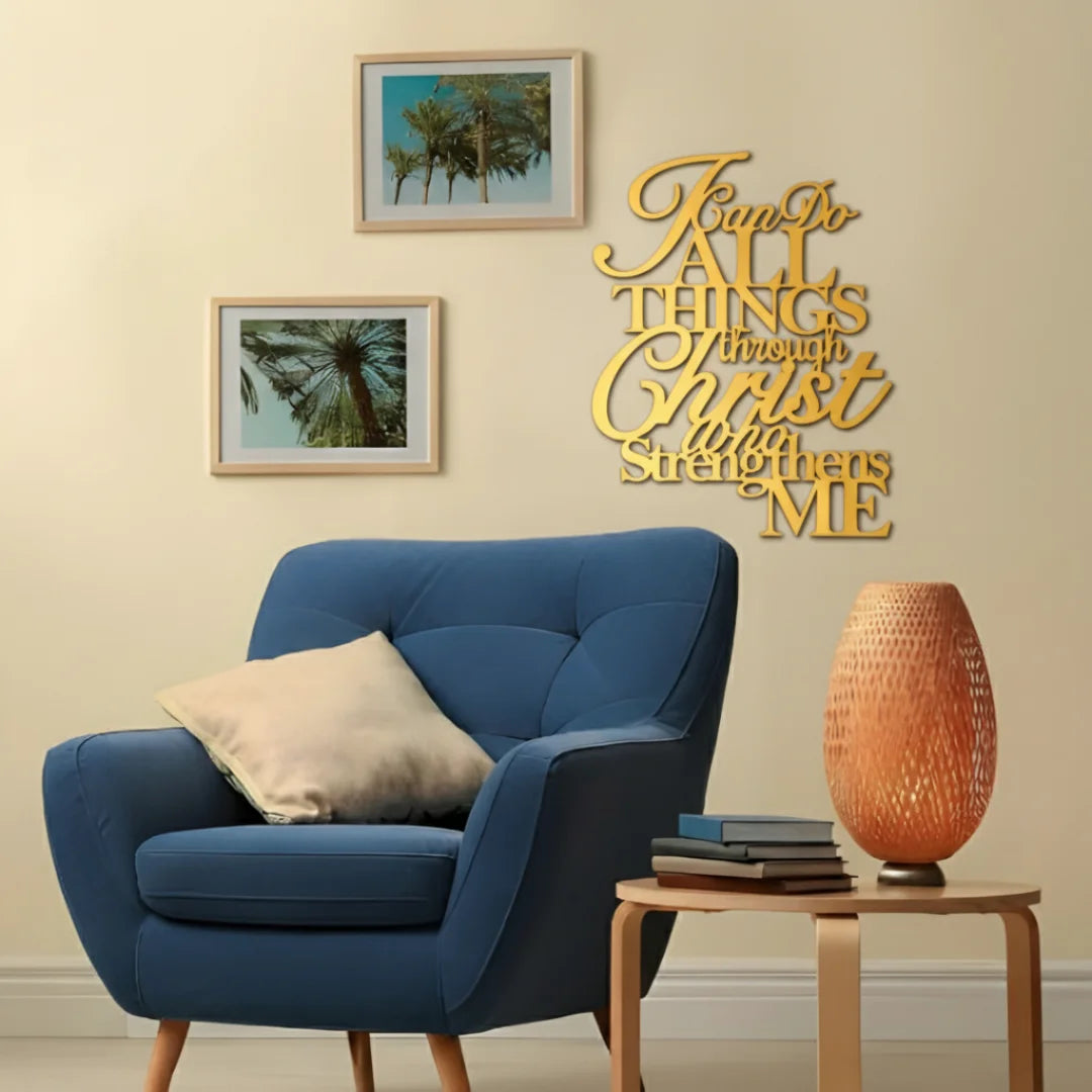 Christ Acrylic Wall Décor Gold