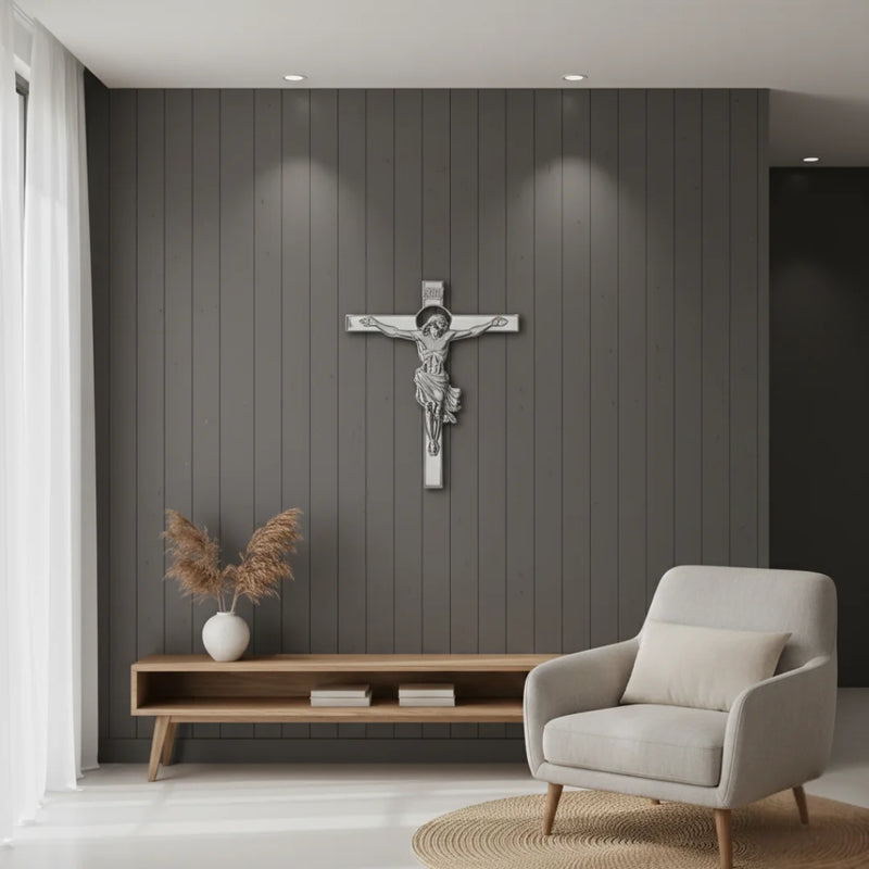 Jesus Christ and Cross Silver