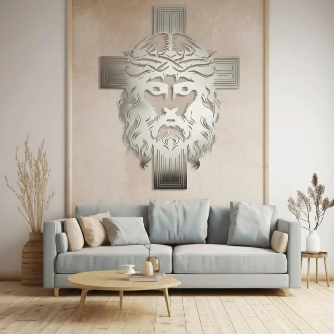 Jesus Christ and Cross silver