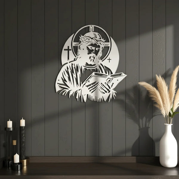 Jesus Christ with Book – Christian Home Wall Decal UAE