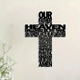 ArcDew Jesus Cross with Prayer – Christmas Gift Wall Decor UAE - arcdew.com - ArcDew special branded black acrylic Jesus cross wall decor with prayer text.