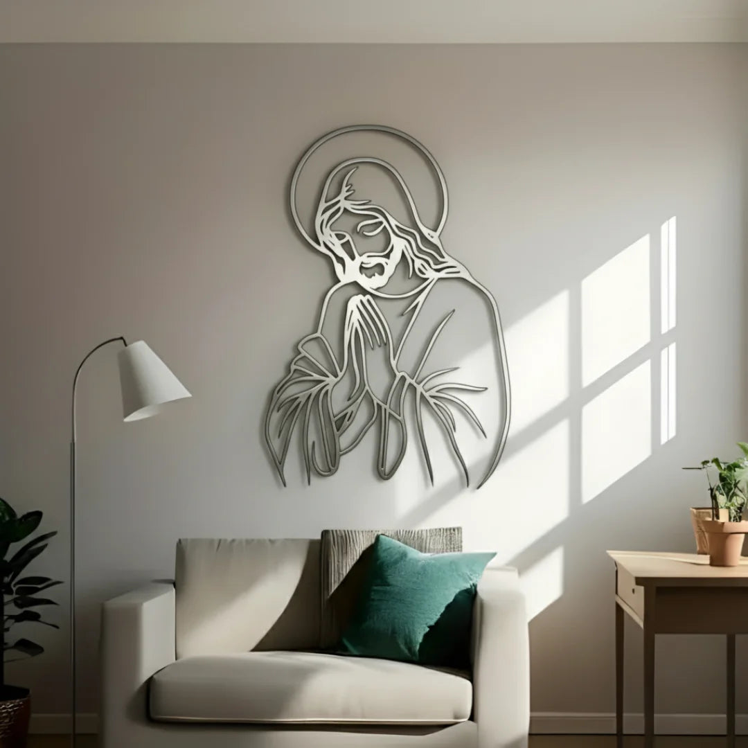 Jesus Wall Art Silver