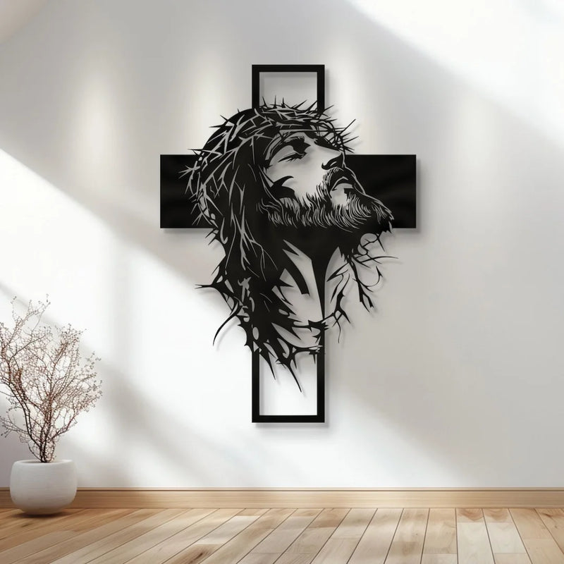 Jesus with Cross Black