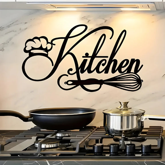 Kitchen Sign Acrylic Wall Decal Black
