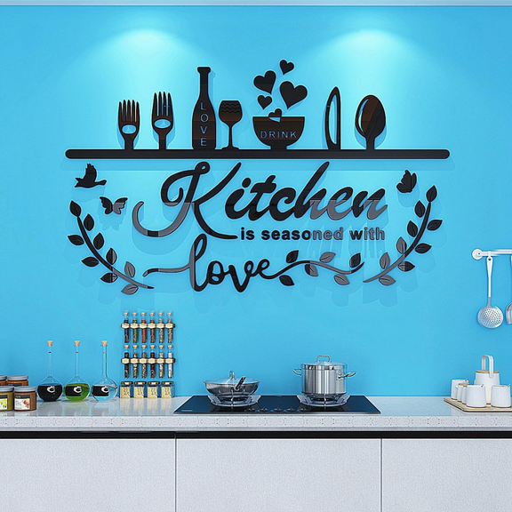 ArcDew – Kitchen is Seasoned with Love Acrylic Wall Décor | UAE