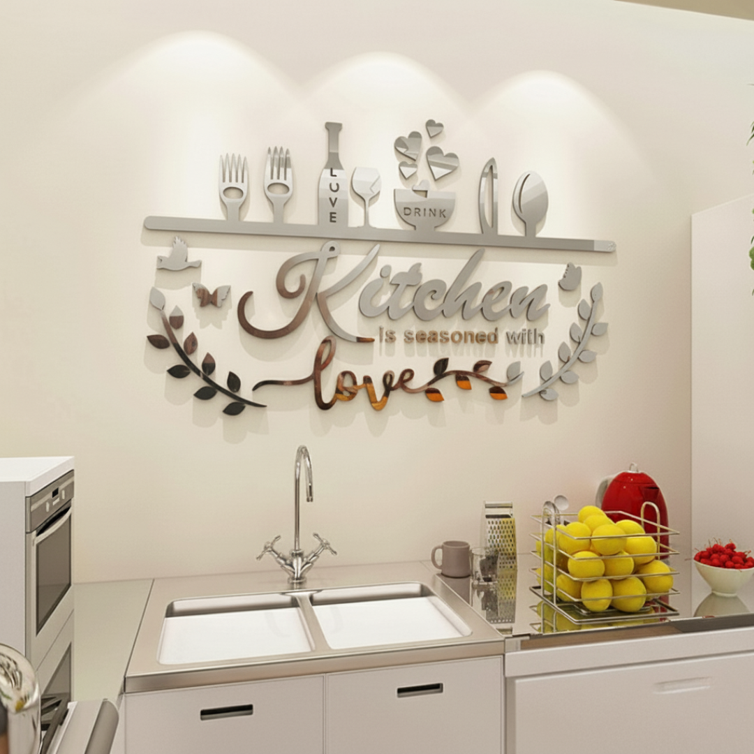 ArcDew – Kitchen is Seasoned with Love Acrylic Wall Décor | UAE